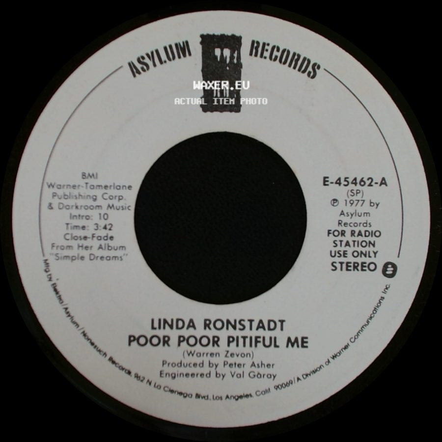 Linda Ronstadt - Poor Poor Pitiful Me / Poor Poor Pitiful Me side A