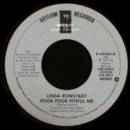Linda Ronstadt - Poor Poor Pitiful Me / Poor Poor Pitiful Me side B