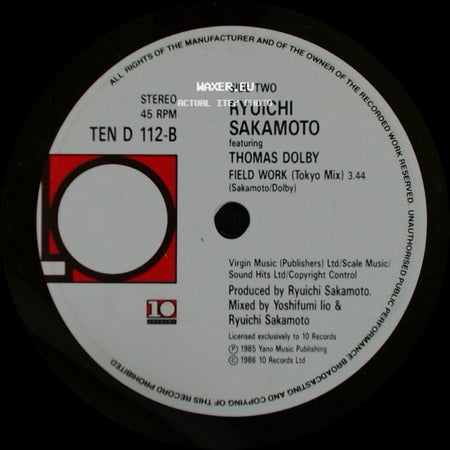 Ryuichi Sakamoto Featuring Thomas Dolby - Field Work (London Mix) / Field Work (Tokyo Mix) side B
