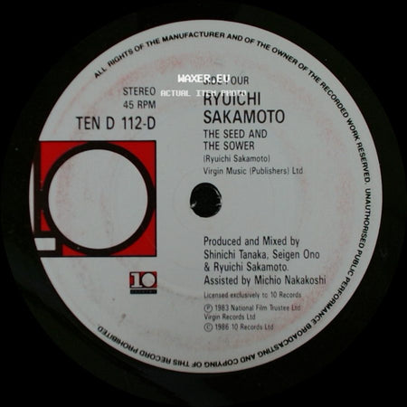 Ryuichi Sakamoto - The Seed And The Sower / Merry Christmas Mr. Lawrence side A