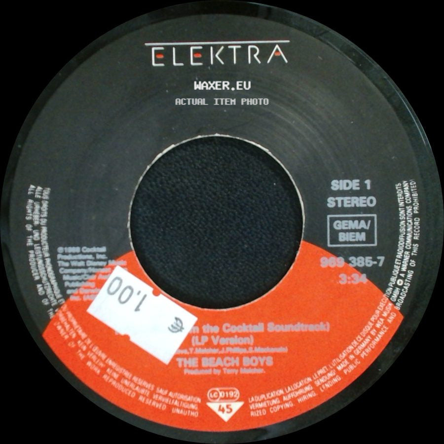 The Beach Boys / Little Richard - Kokomo (From The Cocktail Soundtrack) (Lp Version) / Tutti Frutti (From The Cocktail Soundtrack) (Lp Version) side A