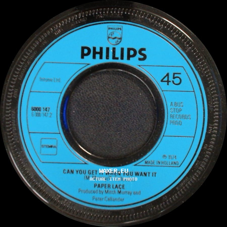 Paper Lace - Can You Get It When You Want It / The Night Chicago Died side A