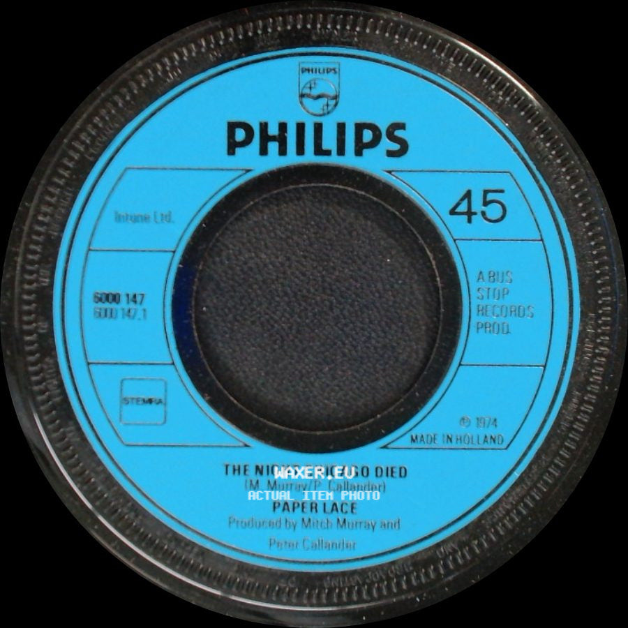 Paper Lace - Can You Get It When You Want It / The Night Chicago Died side B