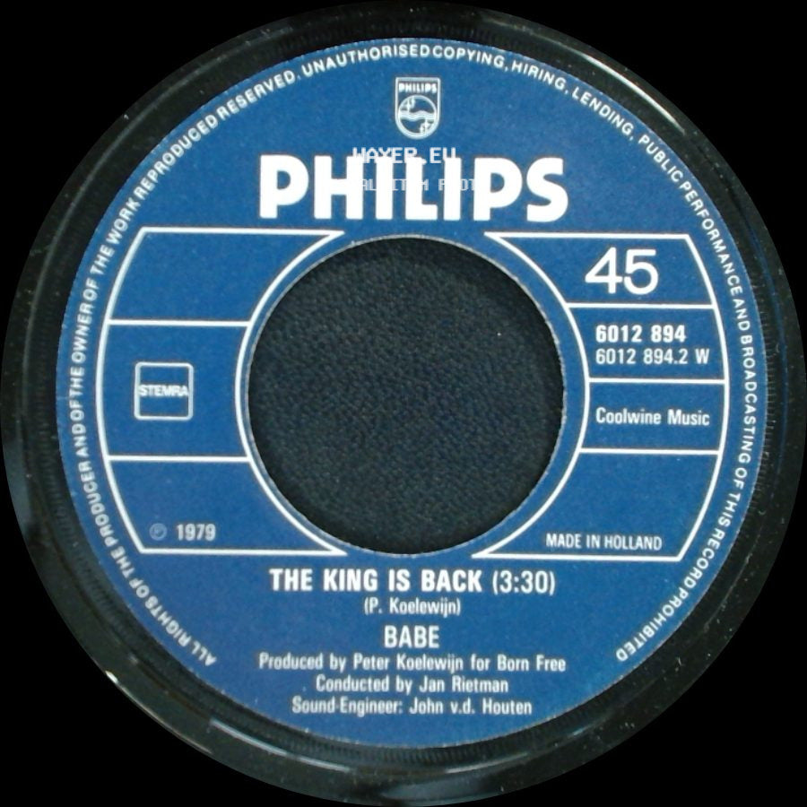 Babe - Please Me, Please Do / The King Is Back side B