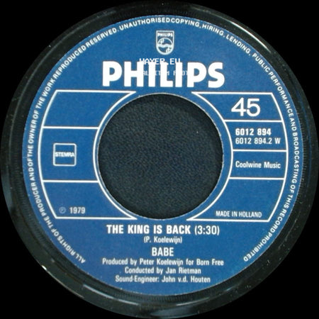 Babe - Please Me, Please Do / The King Is Back side B