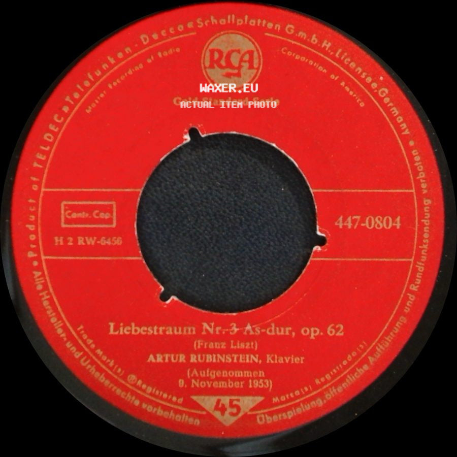 Artur Rubinstein - Prelude Nr. 1 Cis-Moll, Op. 3,2 / Liebestraum Nr. 3 As-Dur, Op. 62 side B