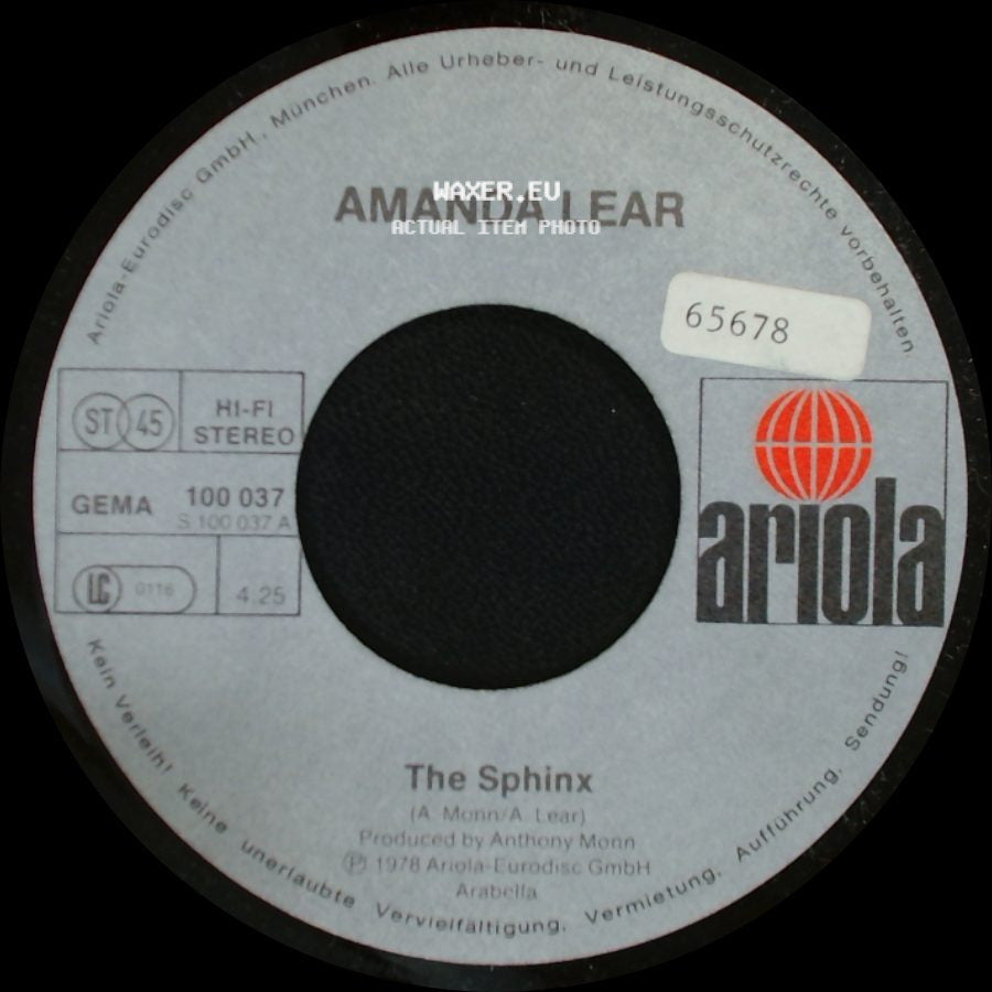 Amanda Lear - The Sphinx / Hollywood Flashback side A