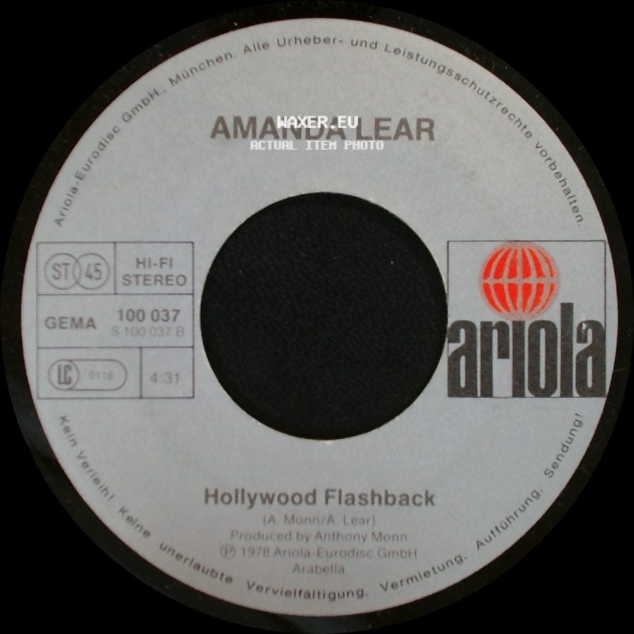 Amanda Lear - The Sphinx / Hollywood Flashback side B