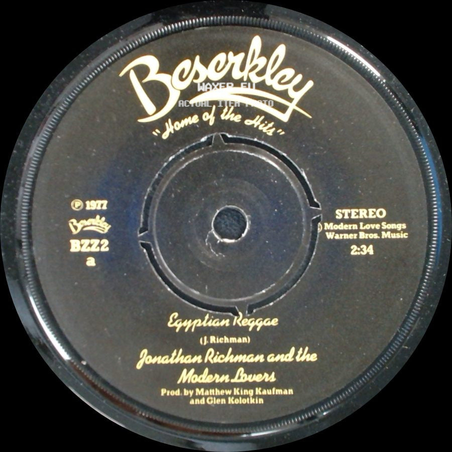 Jonathan Richman And The Modern Lovers - Egyptian Reggae / Roller Coaster By The Sea side A