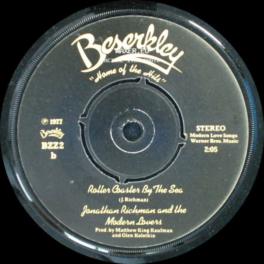 Jonathan Richman And The Modern Lovers - Egyptian Reggae / Roller Coaster By The Sea side B
