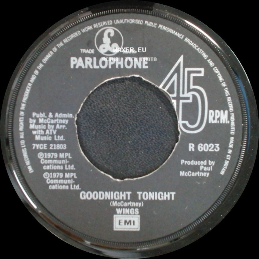 Wings - Goodnight Tonight / Daytime Nighttime Suffering side A