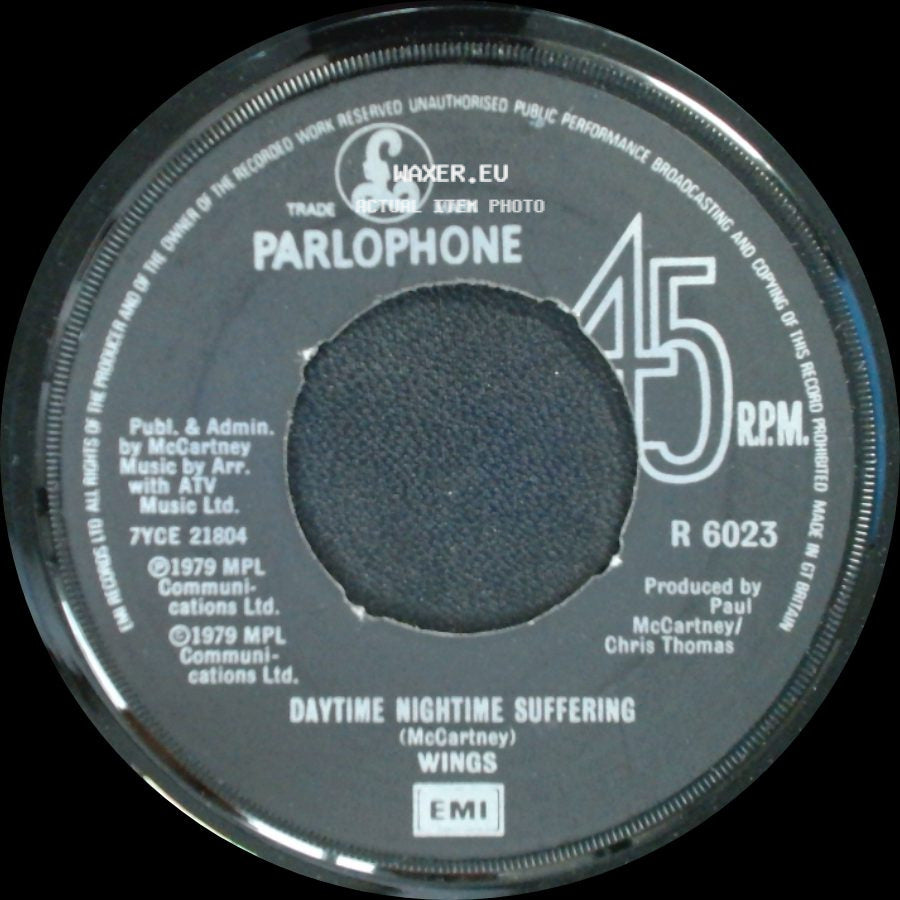 Wings - Goodnight Tonight / Daytime Nighttime Suffering side B