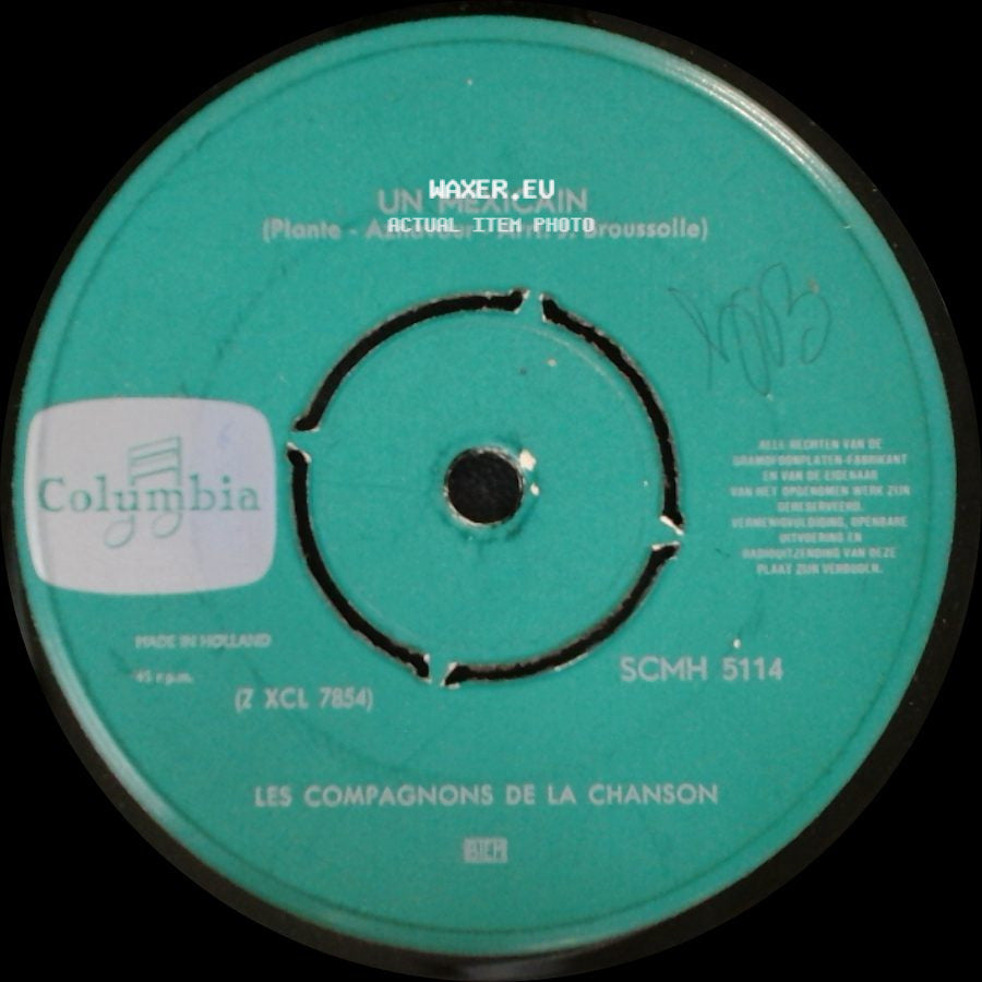 Les Compagnons De La Chanson - Y'aura Toujours / Un Mexicain side B