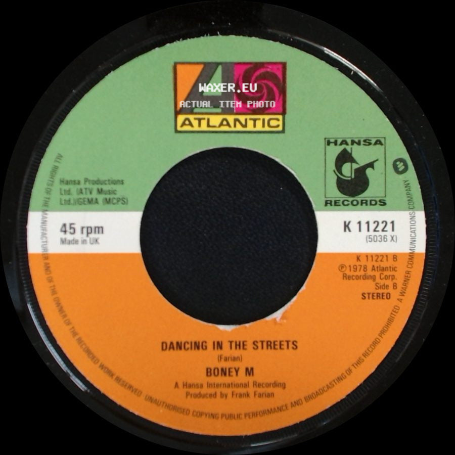 Boney M - Mary's Boy Child/Oh My Lord / Dancing In The Streets side B