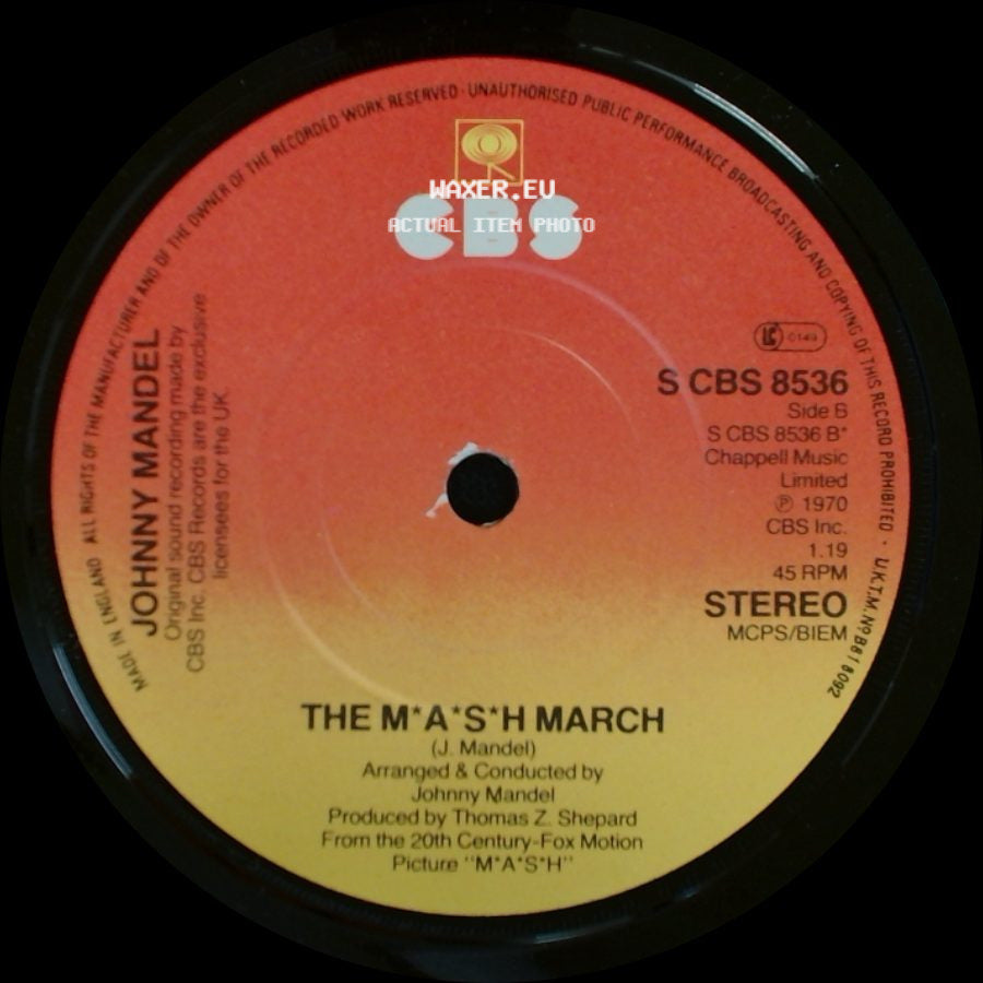 The Mash / Johnny Mandel - Theme From M*A*S*H (Suicide Is Painless) / The M*A*S*H March side B