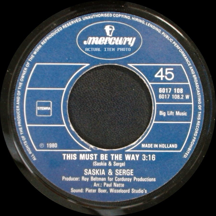 Saskia & Serge - Mama He's A Soldier Now / This Must Be The Way side B