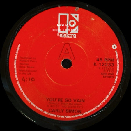 Carly Simon - You're So Vain / Anticipation side A