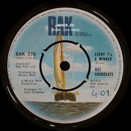 Hot Chocolate - Power Of Love / Every 1's A Winner side B