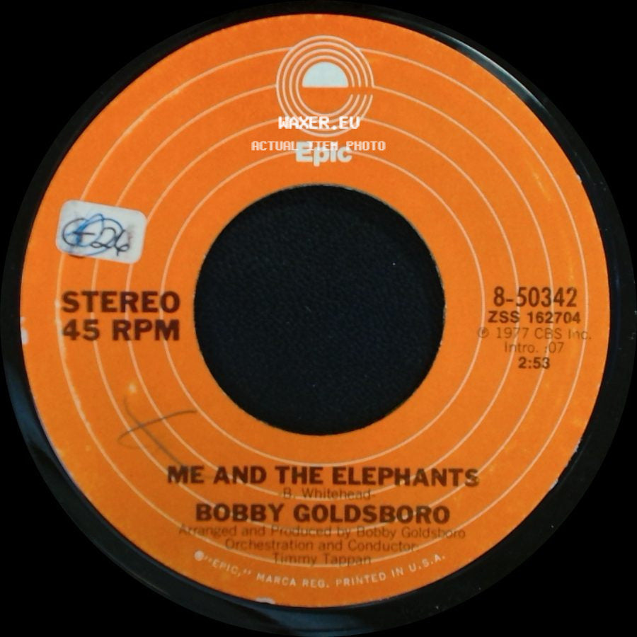Bobby Goldsboro - I Love Music / Me And The Elephants side B