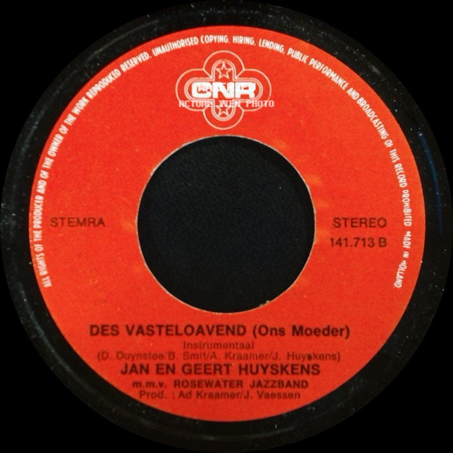 Jan En Geert Huyskens - Des Vasteloavend (Ons Moeder) / Des Vasteloavend (Ons Moeder) side A