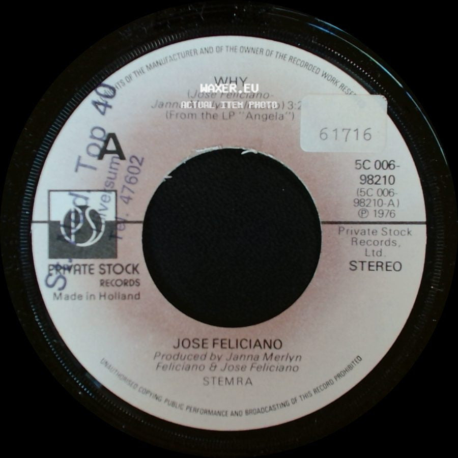 Jose Feliciano - Why / What I Want To Do side A