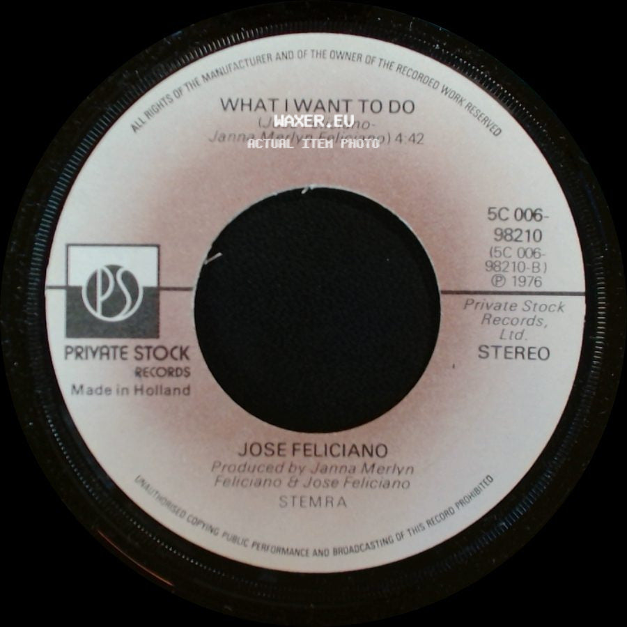 Jose Feliciano - Why / What I Want To Do side B