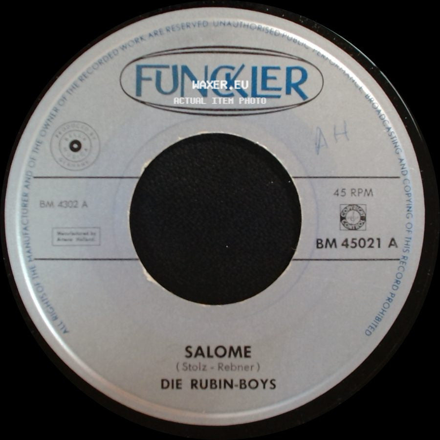 Die Rubin-Boys - So Schön Wird's Niemals Wieder / Salome side B