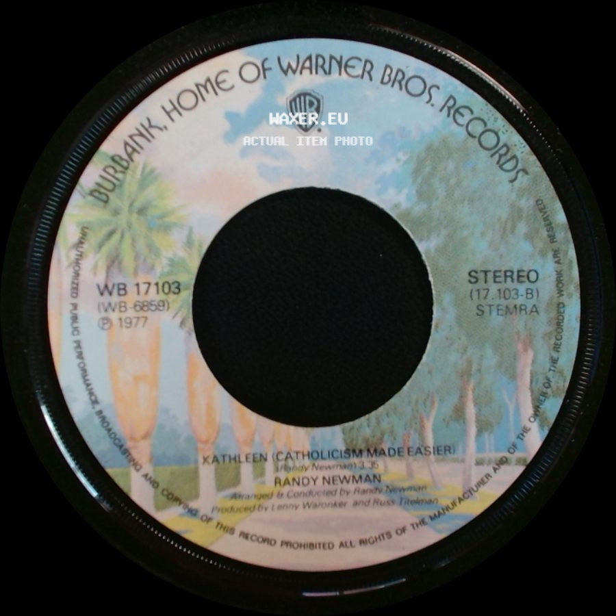 Randy Newman - Kathleen (Catholicism Made Easier) / Rider In The Rain side A