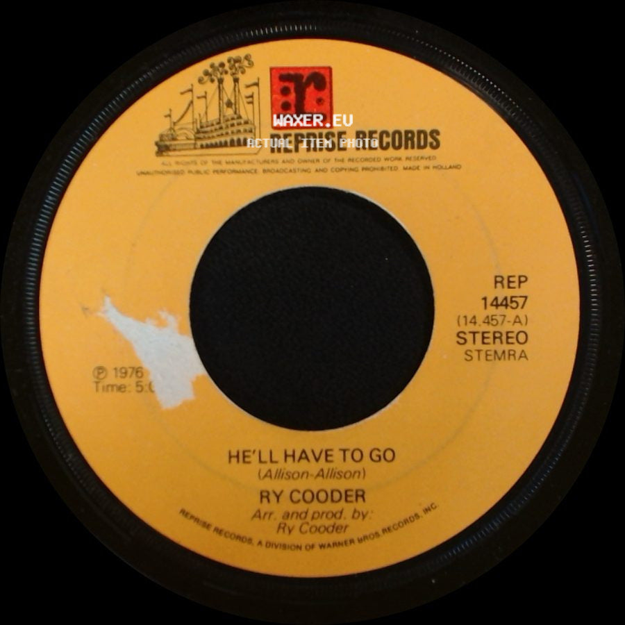 Ry Cooder - He'll Have To Go / The Bourgeois Blues side A