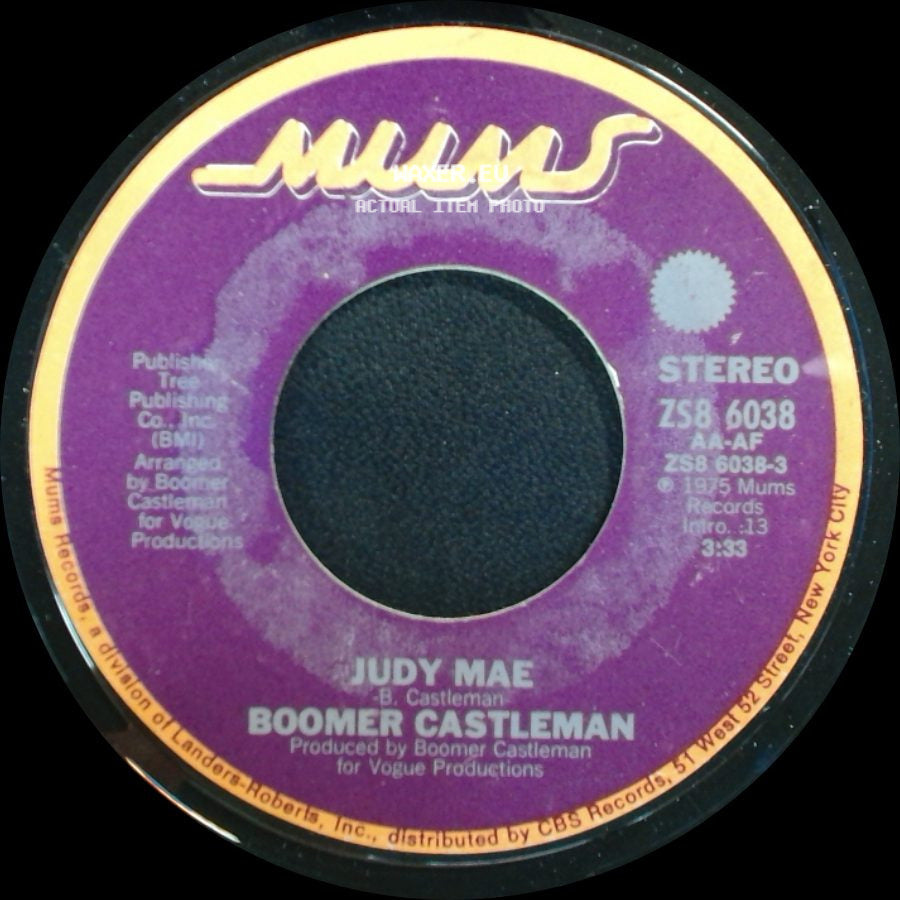 Boomer Castleman - Judy Mae / Three Feet High And Growin' side A