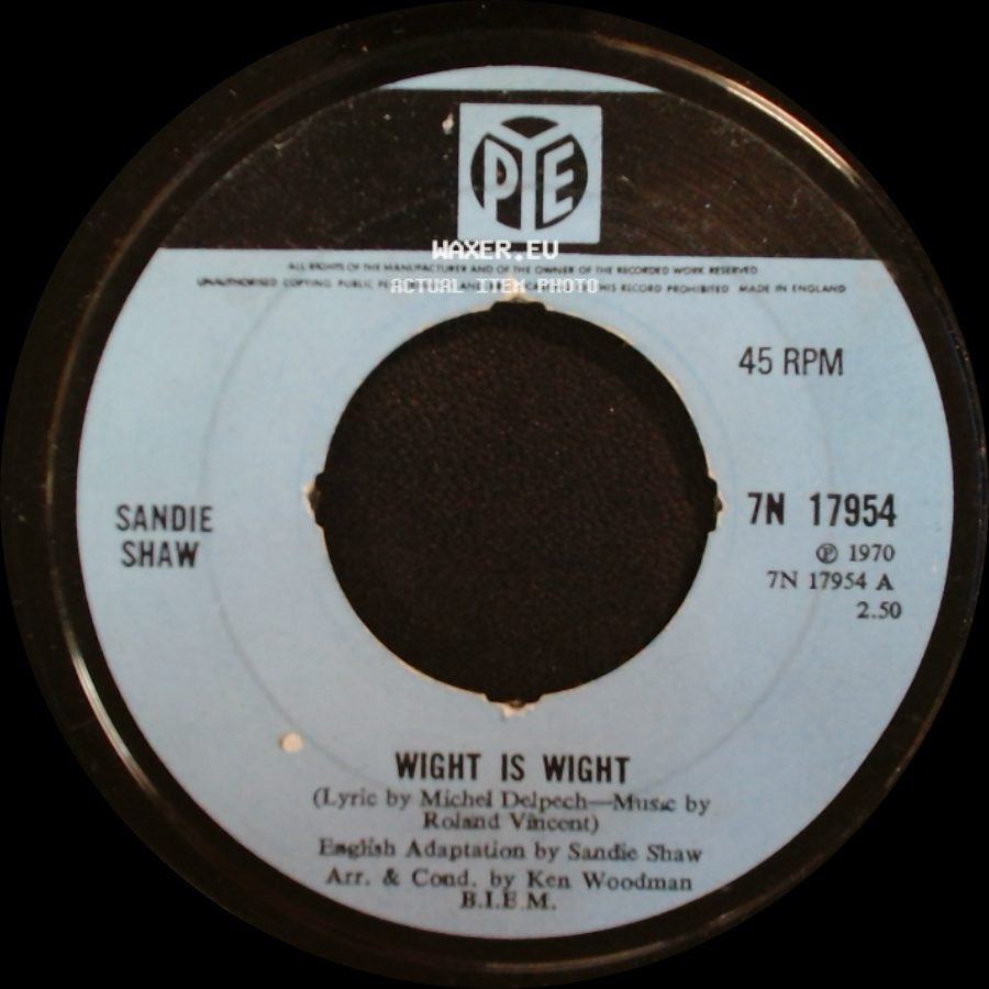 Sandie Shaw - Wight Is Wight / That's The Way He's Made side A