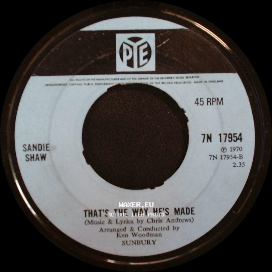 Sandie Shaw - Wight Is Wight / That's The Way He's Made side B