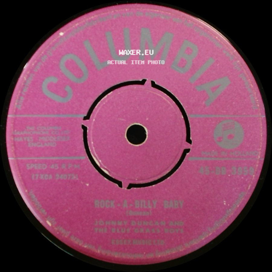 Johnny Duncan And The Blue Grass Boys - Rock-A-Billy Baby / Last Train To San Fernando side A