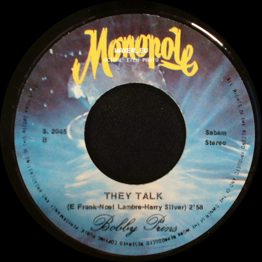 Bobby Prins - Lover Please / They Talk side B