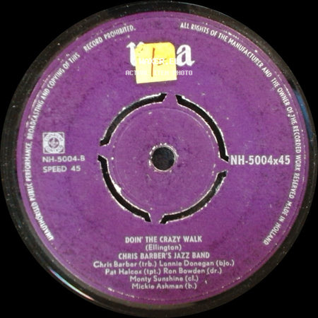 Chris Barber's Jazz Band - Diga Diga Doo / Doin' The Crazy Walk side B