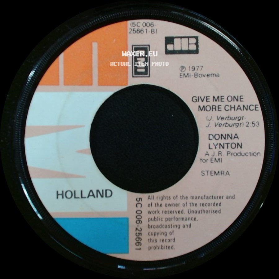 Donna Lynton - Charlie's Angels / Give Me One More Chance side B