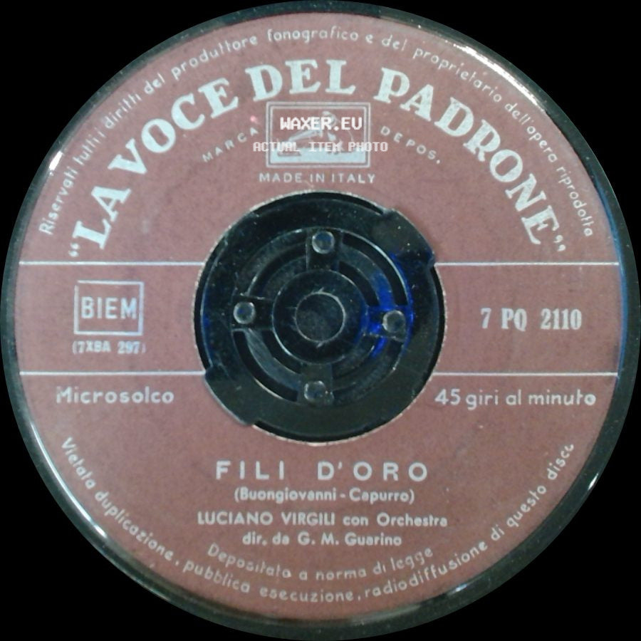 Luciano Virgili Con Orchestra - Fili D'oro / Signorinella side A