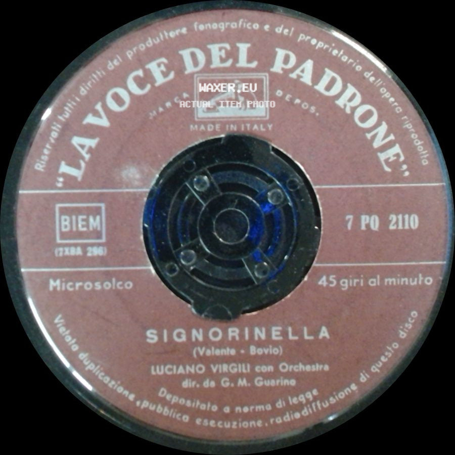 Luciano Virgili Con Orchestra - Fili D'oro / Signorinella side B