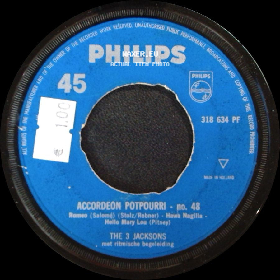 The 3 Jacksons - Accordeon Potpourri - No. 48 / Accordion Potpourri - No. 48 side B