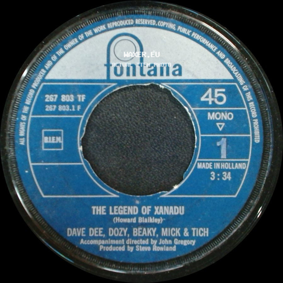Dave Dee, Dozy, Beaky, Mick & Tich - Please / The Legend Of Xanadu side B