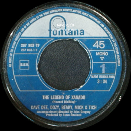 Dave Dee, Dozy, Beaky, Mick & Tich - Please / The Legend Of Xanadu side B