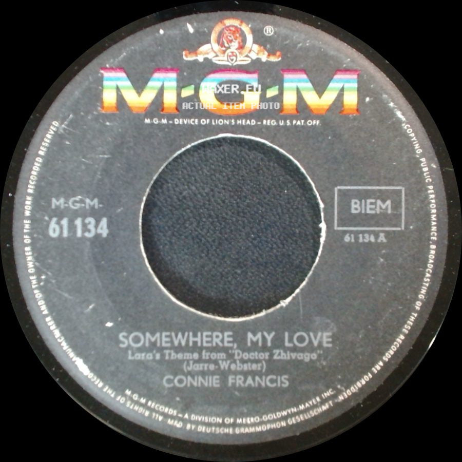 Connie Francis - Somewhere, My Love / A Letter From A Soldier side A