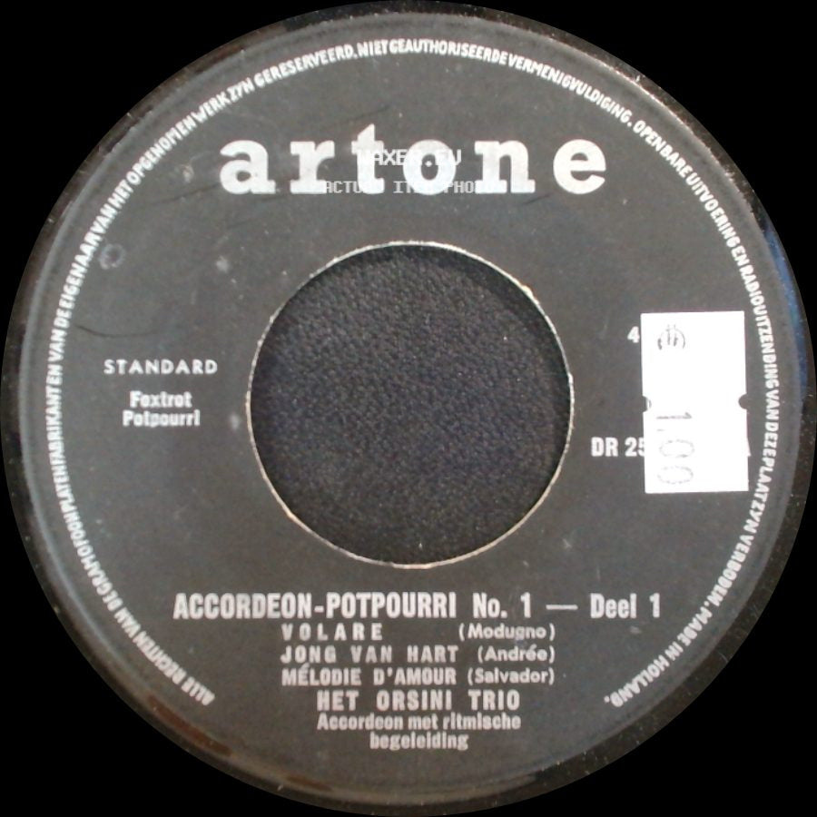 Het Orsini Trio - Accordeon-Potpourri No. 1 - Deel 2 / Accordeon-Potpourri No. 1 - Deel 1 side B