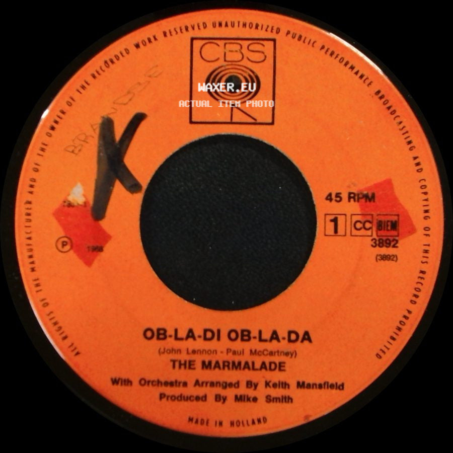 The Marmalade - Ob-La-Di Ob-La-Da / Chains side A