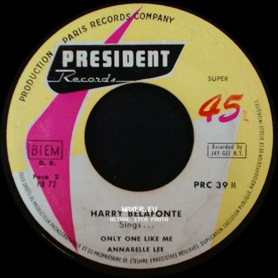 Harry Belafonte - Venezuela Simple, Simple, Simple / Only One Like Me / Annabelle Lee side B
