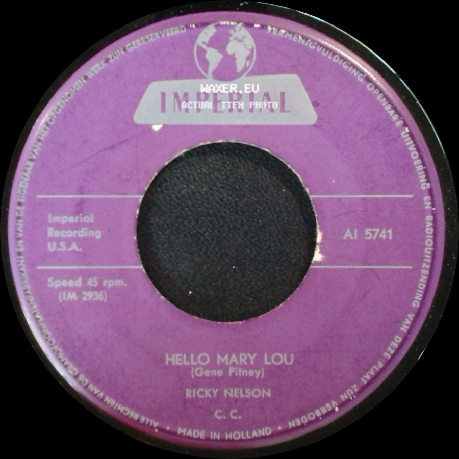 Ricky Nelson - Travelin' Man / Hello Mary Lou side B