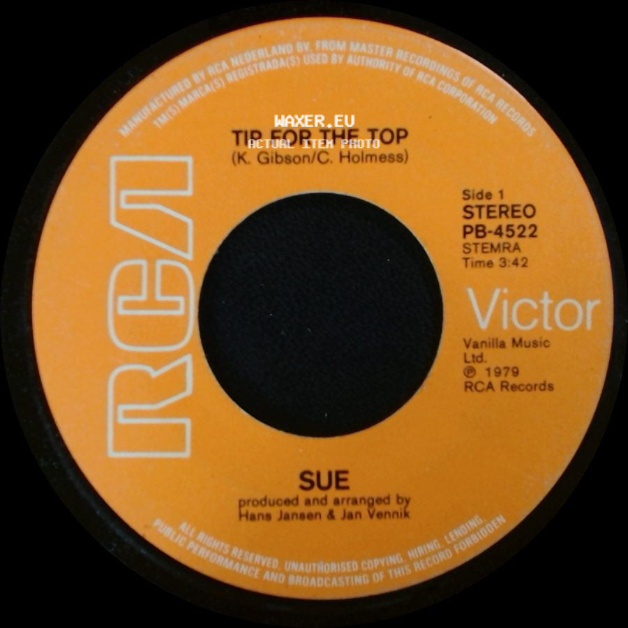Sue - Tip For The Top / Don't Leave Me Now side A