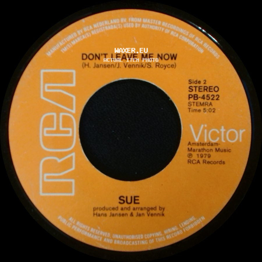 Sue - Tip For The Top / Don't Leave Me Now side B