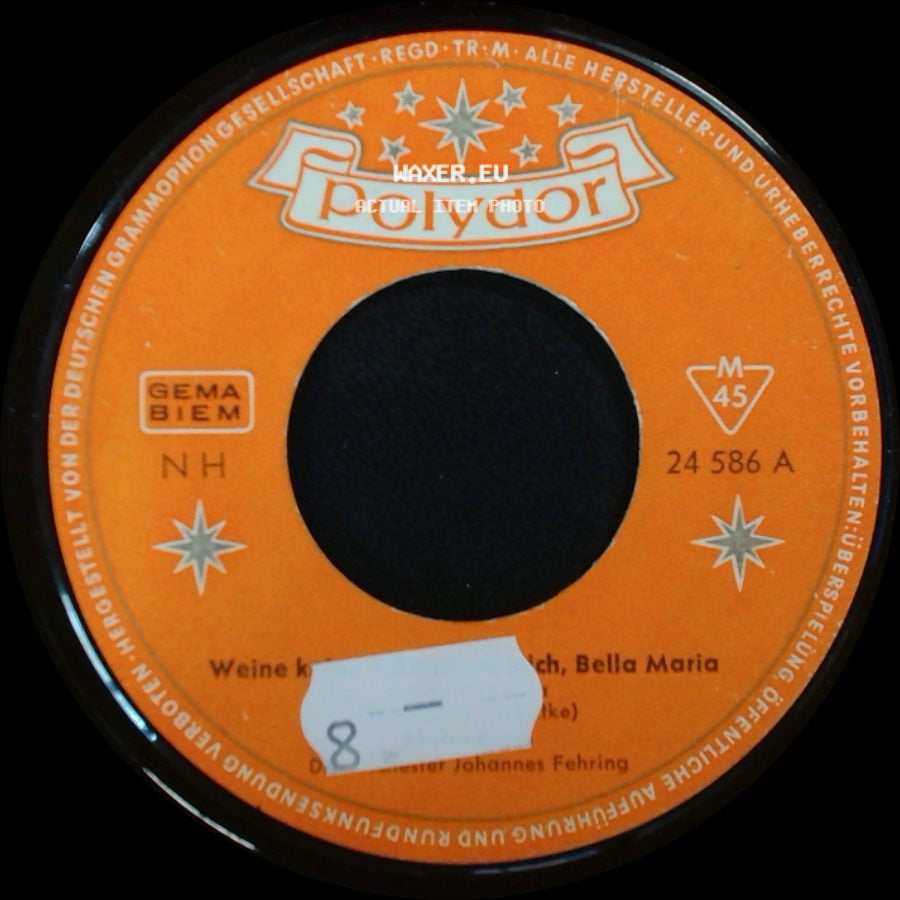 Carlos Otero - Weine Kein Kleines Mädchen, Bella Maria / Die Roten Segel Im Hafen Von Napoli side A