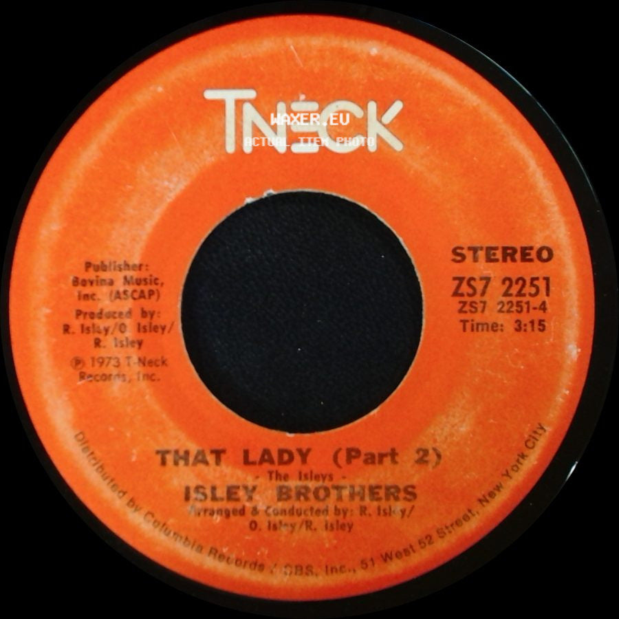 Isley Brothers - That Lady (Part 1) / That Lady (Part 2) side B